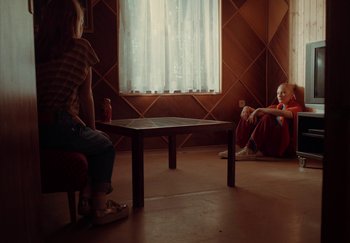 Movie still from “Annet X - Bylo Nebylo” (2021), directed by Jara Moravec – Wide shot, High angle