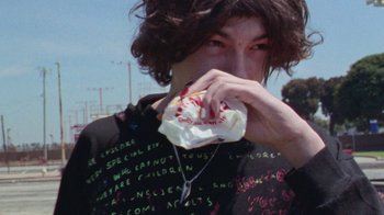 Movie still from “Glaive - Detest Me” (2021), directed by Ramez Silyan – Close Up shot, High angle