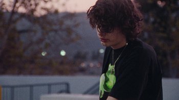 Movie still from “Glaive - Detest Me” (2021), directed by Ramez Silyan – Close Up shot, Over the shoulder angle