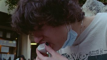 Movie still from “Glaive - Detest Me” (2021), directed by Ramez Silyan – Extreme Close Up shot, Low angle