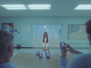 Movie still from “Olivia Rodrigo - good 4 u” (2021), directed by Petra Collins – Wide shot, High angle