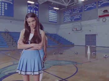 Movie still from “Olivia Rodrigo - good 4 u” (2021), directed by Petra Collins – Medium shot, Low angle