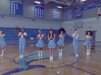 Movie still from “Olivia Rodrigo - good 4 u” (2021), directed by Petra Collins – Wide shot, High angle