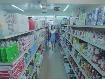 Movie still from “Olivia Rodrigo - good 4 u” (2021), directed by Petra Collins – Wide shot, Low angle