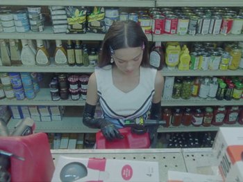 Movie still from “Olivia Rodrigo - good 4 u” (2021), directed by Petra Collins – Medium shot, Low angle
