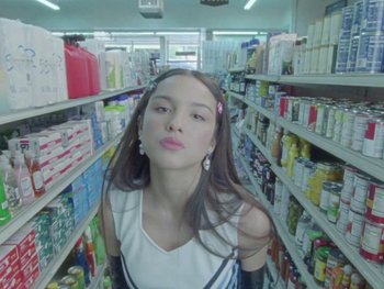 Movie still from “Olivia Rodrigo - good 4 u” (2021), directed by Petra Collins – Close Up shot, Low angle