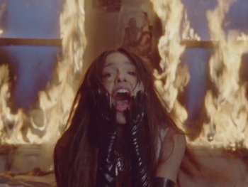 Movie still from “Olivia Rodrigo - good 4 u” (2021), directed by Petra Collins – Close Up shot, Overhead angle