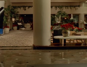 Movie still from “Fatboy Slim - Weapon Of Choice” (2021), directed by Spike Jonze – Wide shot, High angle