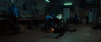 Movie still from “Royal Blood - Limbo” (2021), directed by João Retorta – Wide shot, High angle