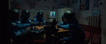 Movie still from “Royal Blood - Limbo” (2021), directed by João Retorta – Wide shot, High angle