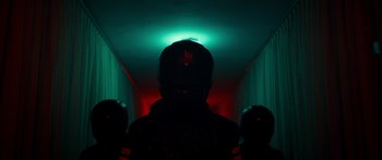 Movie still from “Royal Blood - Limbo” (2021), directed by João Retorta – Medium shot, Low angle