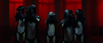Movie still from “Royal Blood - Limbo” (2021), directed by João Retorta – Medium shot, Low angle