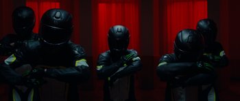 Movie still from “Royal Blood - Limbo” (2021), directed by João Retorta – Medium shot, Low angle