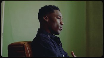 Movie still from “Giveon - Heartbreak Anniversary” (2021), directed by Salomon Ligthelm – Close Up shot, Low angle