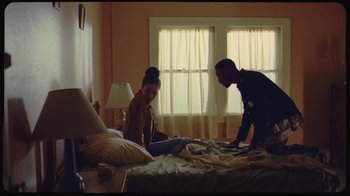 Movie still from “Giveon - Heartbreak Anniversary” (2021), directed by Salomon Ligthelm – Medium shot, High angle