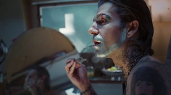 Movie still from “The Neighbourhood - Stargazing” (2021), directed by Ramez Silyan – Close Up shot, Low angle