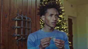 Movie still from “The Neighbourhood - Stargazing” (2021), directed by Ramez Silyan – Close Up shot, Low angle