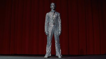 Movie still from “The Neighbourhood - Stargazing” (2021), directed by Ramez Silyan – Medium shot, Low angle