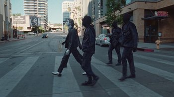 Movie still from “The Neighbourhood - Stargazing” (2021), directed by Ramez Silyan – Wide shot, High angle