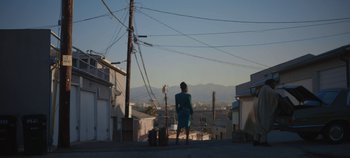 Movie still from “Nana - King’s Blvd” (2020), directed by Andrew Litten – Extreme Wide shot, Low angle