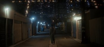 Movie still from “Nana - King’s Blvd” (2020), directed by Andrew Litten – Extreme Wide shot, Low angle