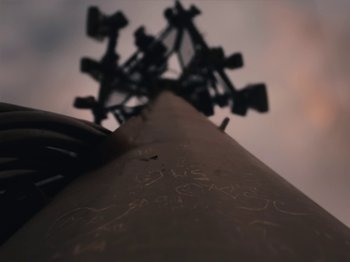 Movie still from “Sam Dew - NTWFL” (2020), directed by Young Replicant – Extreme Close Up shot, Overhead angle