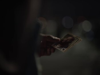 Movie still from “Sam Dew - NTWFL” (2020), directed by Young Replicant – Extreme Close Up shot, High angle