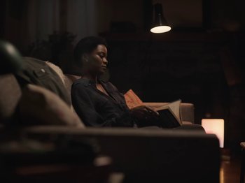 Movie still from “Sam Dew - NTWFL” (2020), directed by Young Replicant – Medium shot, Low angle