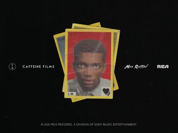 Movie still from “Sam Dew - NTWFL” (2020), directed by Young Replicant – Extreme Close Up shot, Overhead angle