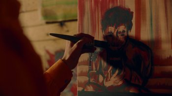 Movie still from “Declan J Donovan - Perfectly Imperfect” (2020), directed by Dan French – Extreme Close Up shot, Over the shoulder angle