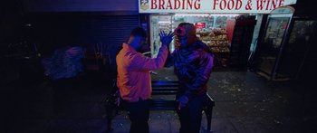 Movie still from “Ghetts feat. Skepta - IC3” (2020), directed by Hector Dockrill – Medium shot, Low angle