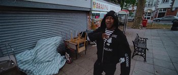 Movie still from “Ghetts feat. Skepta - IC3” (2020), directed by Hector Dockrill – Medium shot, Low angle