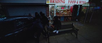 Movie still from “Ghetts feat. Skepta - IC3” (2020), directed by Hector Dockrill – Wide shot, High angle