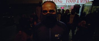 Movie still from “Ghetts feat. Skepta - IC3” (2020), directed by Hector Dockrill – Close Up shot, Low angle