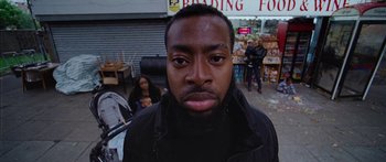 Movie still from “Ghetts feat. Skepta - IC3” (2020), directed by Hector Dockrill – Close Up shot, Low angle