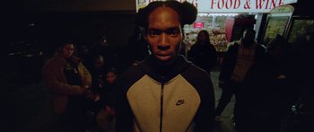 Movie still from “Ghetts feat. Skepta - IC3” (2020), directed by Hector Dockrill – Close Up shot, Low angle