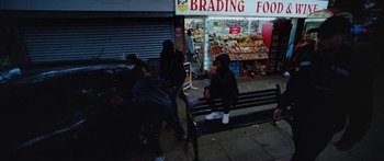 Movie still from “Ghetts feat. Skepta - IC3” (2020), directed by Hector Dockrill – Wide shot, High angle
