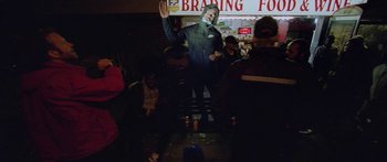 Movie still from “Ghetts feat. Skepta - IC3” (2020), directed by Hector Dockrill – Wide shot, Low angle