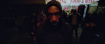 Movie still from “Ghetts feat. Skepta - IC3” (2020), directed by Hector Dockrill – Close Up shot, Low angle