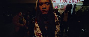 Movie still from “Ghetts feat. Skepta - IC3” (2020), directed by Hector Dockrill – Close Up shot, Low angle