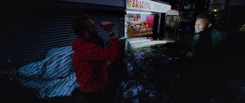 Movie still from “Ghetts feat. Skepta - IC3” (2020), directed by Hector Dockrill – Wide shot, Low angle