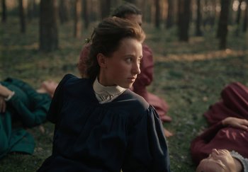 Movie still from “Katarzia - Even Water Burns” (2020), directed by Jay Walker – Medium shot, Over the shoulder angle