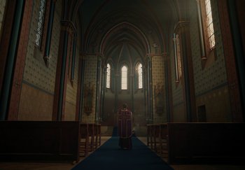 Movie still from “Katarzia - Even Water Burns” (2020), directed by Jay Walker – Extreme Wide shot, Low angle