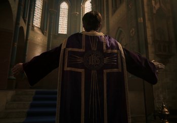 Movie still from “Katarzia - Even Water Burns” (2020), directed by Jay Walker – Medium shot, Low angle