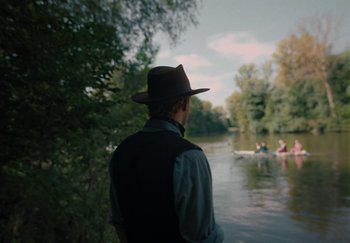 Movie still from “Katarzia - Even Water Burns” (2020), directed by Jay Walker – Close Up shot, Over the shoulder angle