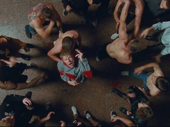 Movie still from “NOISY - I Wish I Was A” (2020), directed by João Retorta – Wide shot, Overhead angle