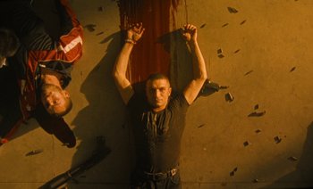 Movie still from “HUSKY - Never-Ever” (2020), directed by Evgenii Bakirov – Medium shot, Overhead angle