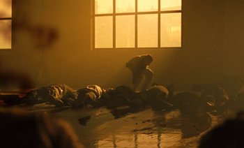 Movie still from “HUSKY - Never-Ever” (2020), directed by Evgenii Bakirov – Wide shot, Low angle