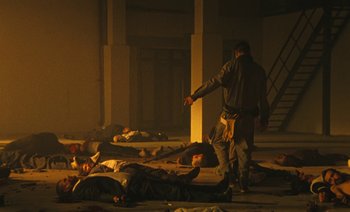 Movie still from “HUSKY - Never-Ever” (2020), directed by Evgenii Bakirov – Wide shot, High angle