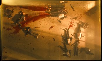 Movie still from “HUSKY - Never-Ever” (2020), directed by Evgenii Bakirov – Extreme Wide shot, Overhead angle
